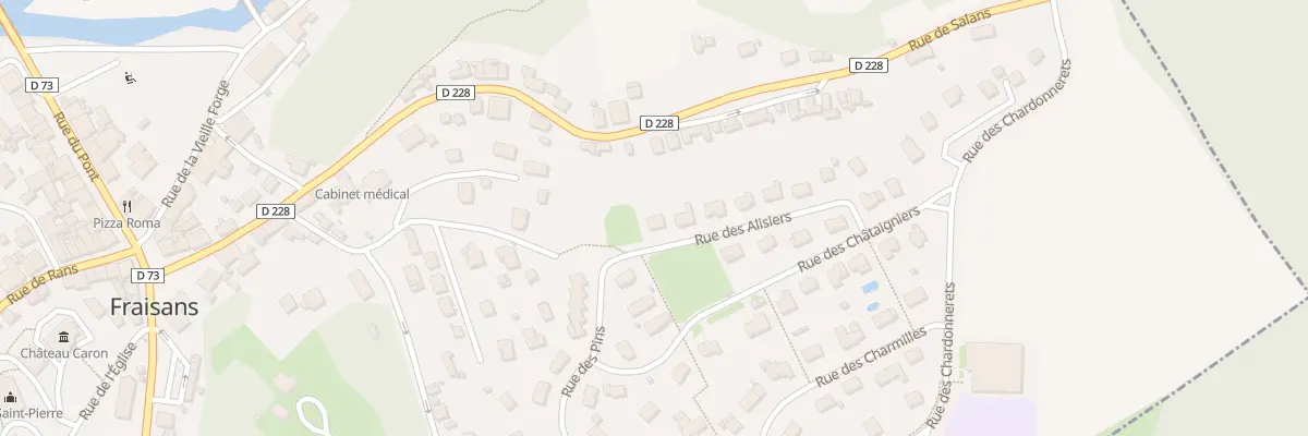 Plan du 1 Rue des Alisiers à Fraisans