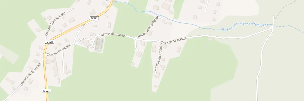 Plan du 418 Che de Bande à La Bauche