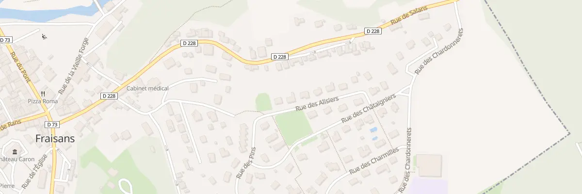 Plan du 3 Rue des Alisiers à Fraisans