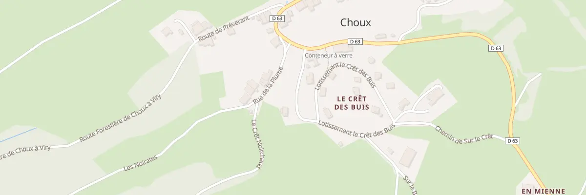 Plan du 2 Rue du Cret des Buis à Choux