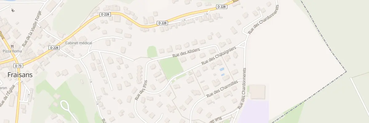 Plan du 2 Rue des Alisiers à Fraisans