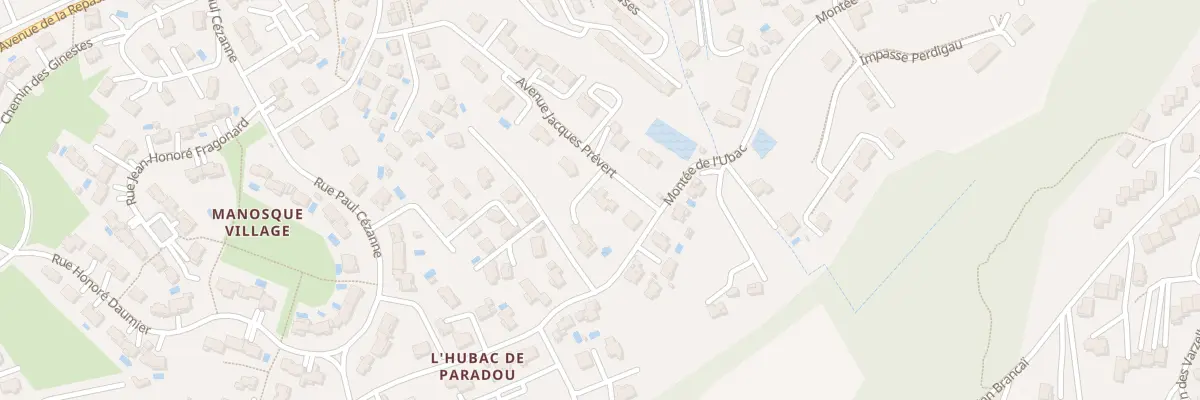 Plan du 380 Rue Jacques Prevert à Manosque