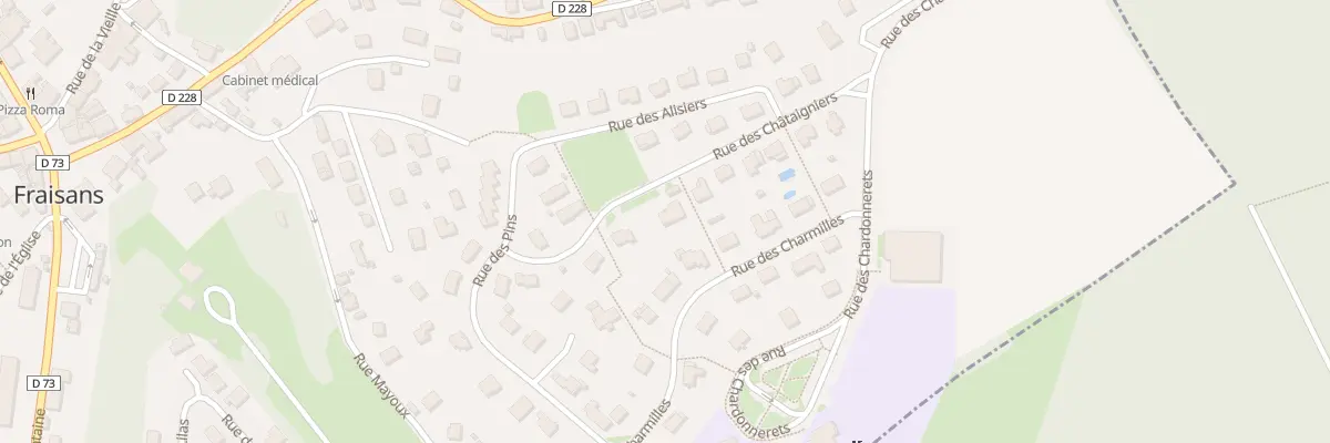 Plan du 10 Rue des Chataigniers à Fraisans