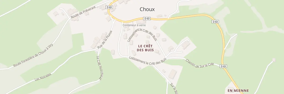 Plan du 7 Rue du Cret des Buis à Choux