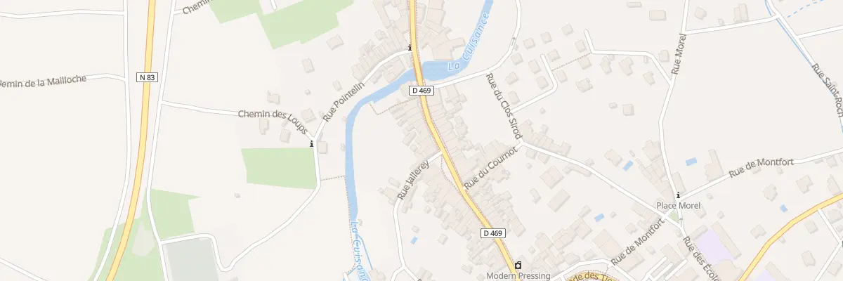 Plan du 59 Rue de Courcelles à Arbois