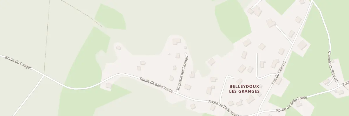 Plan du 5222 Le Delivret à Belleydoux