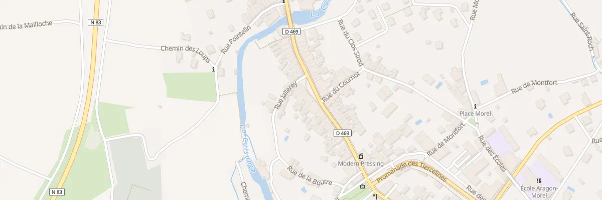 Plan du 45 Rue de Courcelles à Arbois