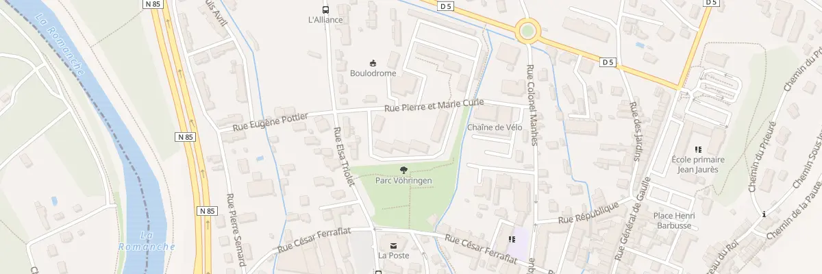Plan du 89 Rue Pierre et Mar Curie à Vizille