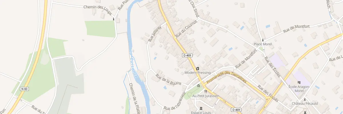 Plan du 27 Rue de Courcelles à Arbois