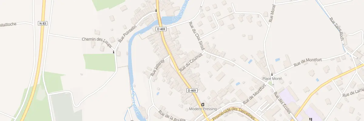 Plan du 38 Rue de Courcelles à Arbois