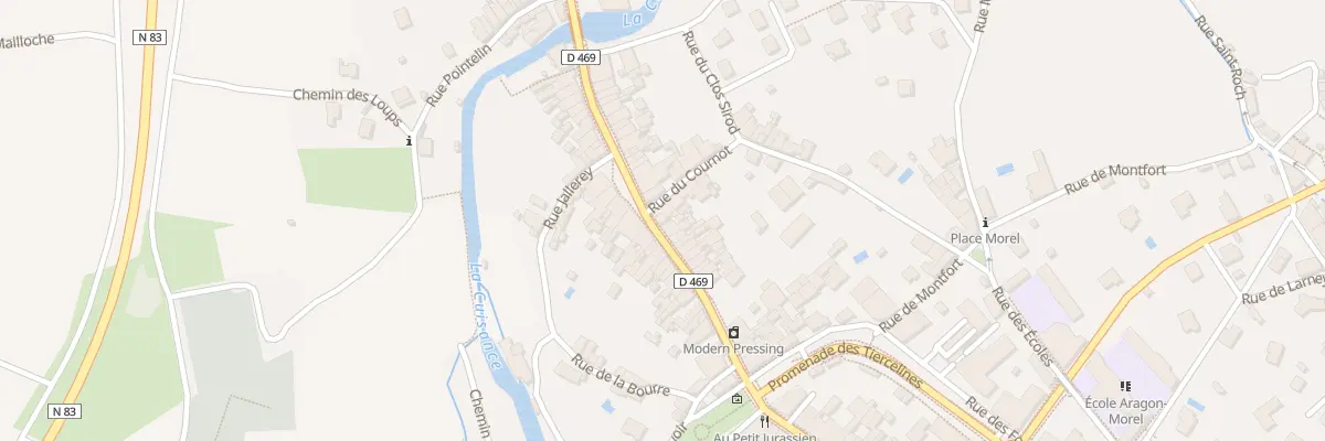 Plan du 30 Rue de Courcelles à Arbois