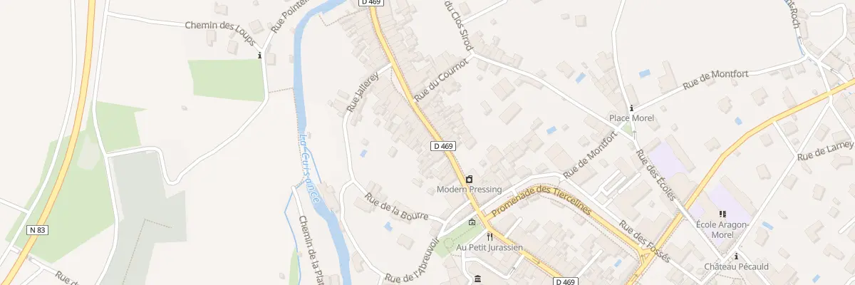 Plan du 23 Rue de Courcelles à Arbois