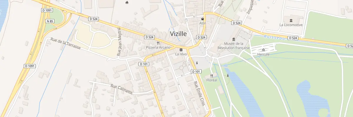 Plan du 91 Pl du Centenaire à Vizille