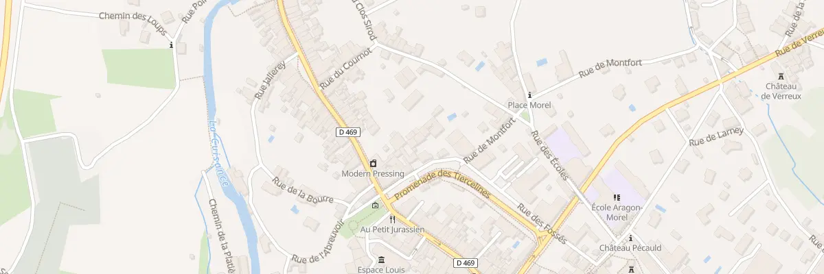 Plan du 6 Rue de Courcelles à Arbois