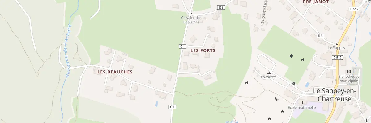 Plan du 666 Rte de l’Achard au Sappey-en-Chartreuse