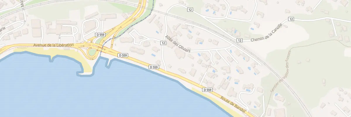 Plan du 957 Che de la Canolle à Sanary-sur-Mer