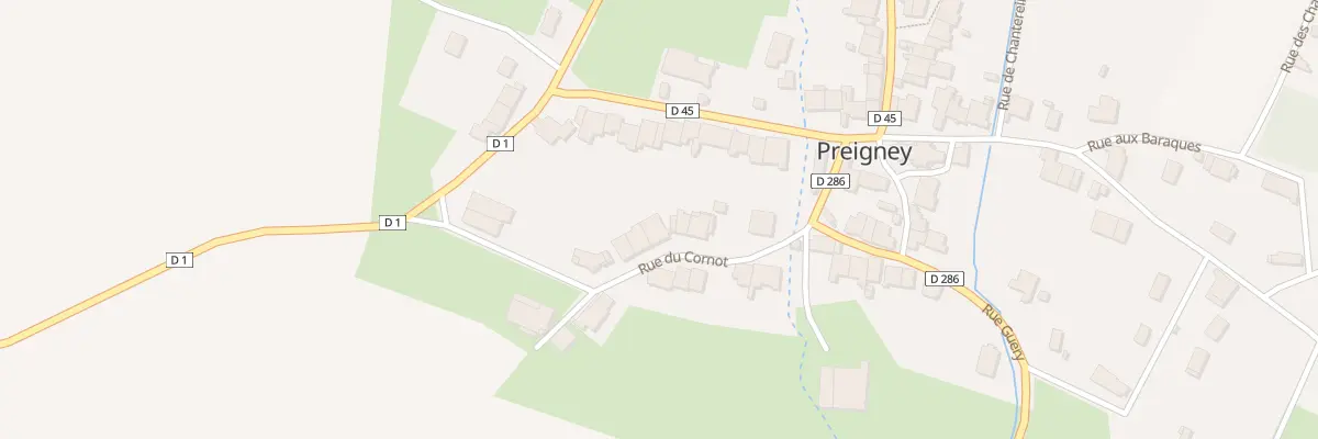 Plan du 10 Rue du Cornot à Preigney