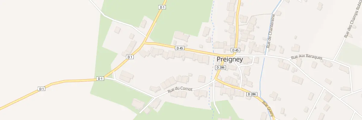 Plan du 9 Gr Grande Rue à Preigney