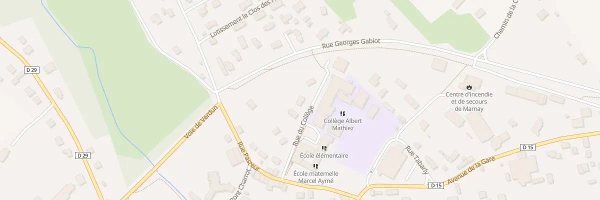 Plan du 9 Rue du College à Marnay