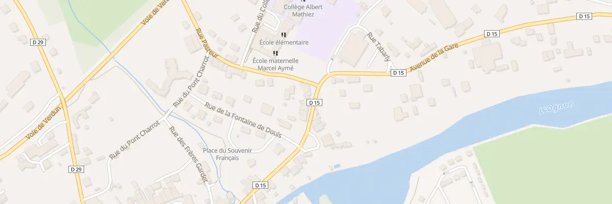 Plan du 5 Av de la Gare à Marnay