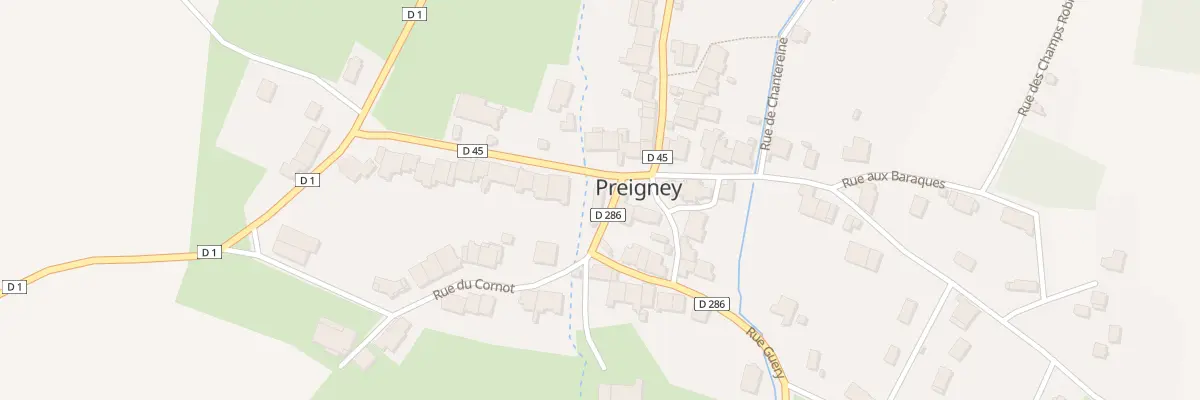 Plan du 2 Rue du Cornot à Preigney