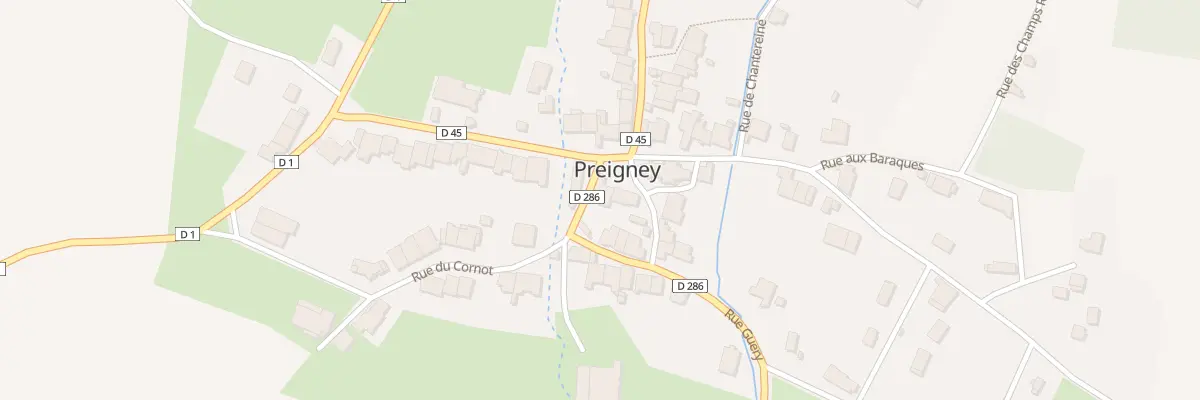 Plan du 1 Rue du Cornot à Preigney