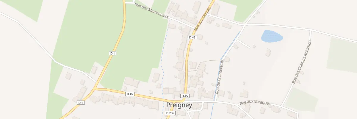 Plan du 7 Rue aux Moines à Preigney