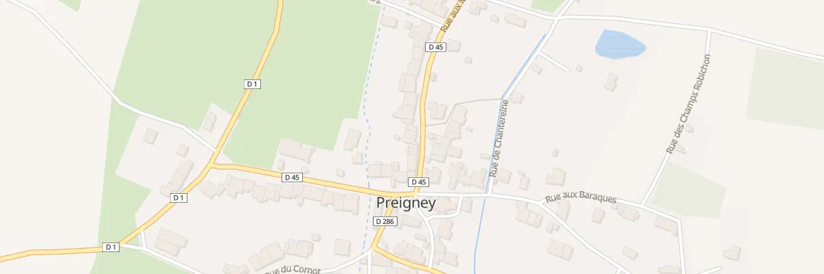 Plan du 1 Rue aux Moines à Preigney