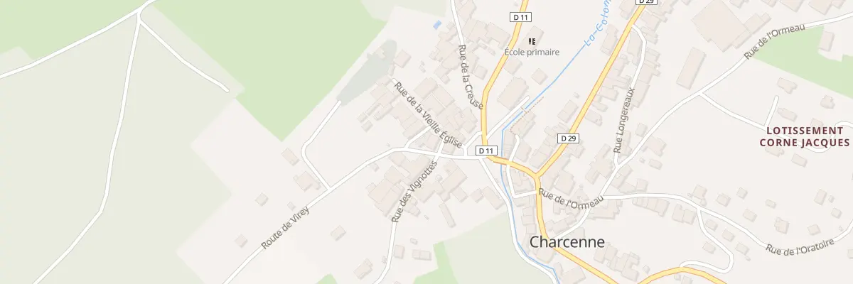 Plan du 2 Rte de Virey à Charcenne