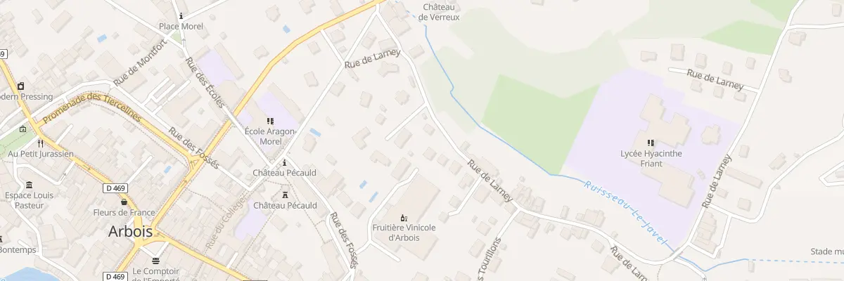 Plan du 16 Rue de Larney à Arbois