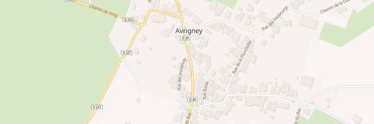 Plan du 25 Grande Rue à Avrigney à Avrigney-Virey