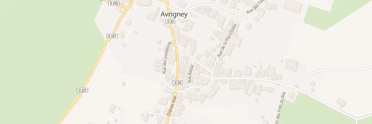 Plan du 40 Gr Grande Rue A Avrigney à Avrigney-Virey