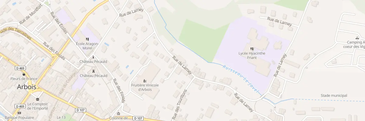 Plan du 9 Rue de Larney à Arbois