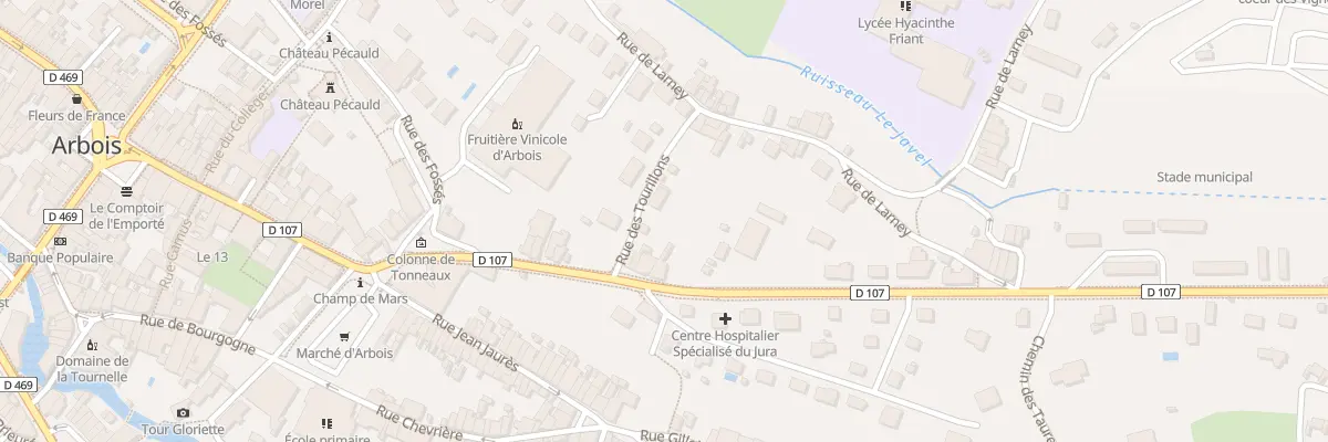 Plan du 38 Av du Marechal Leclerc à Arbois
