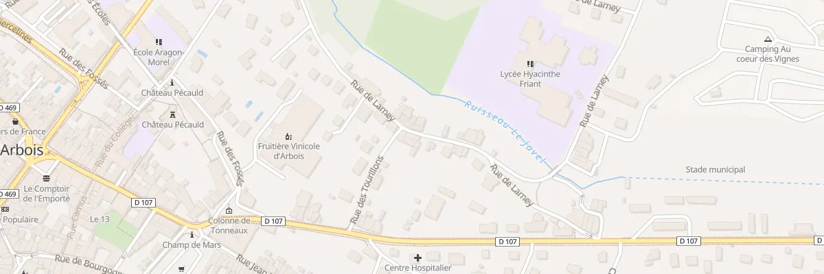 Plan du 34 Rue de Larney à Arbois