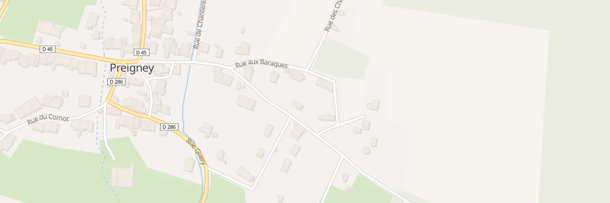 Plan du 13 Rue du Faubourg à Preigney