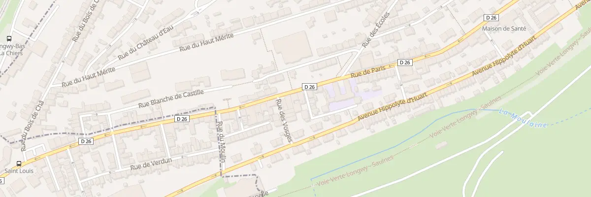 Plan de la Rue de Paris à Herserange