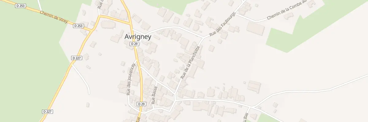 Plan du 5 Rue de la Planchotte à Avrigney-Virey