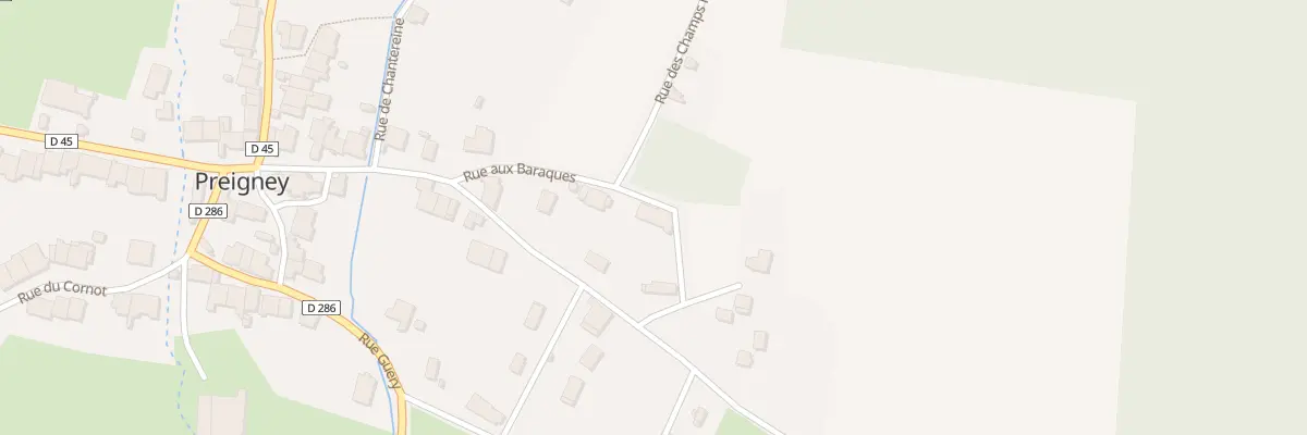 Plan du 6 Rue aux Baraques à Preigney