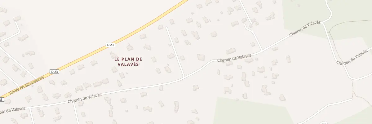 Plan du 599 Che de Valavès à Rians