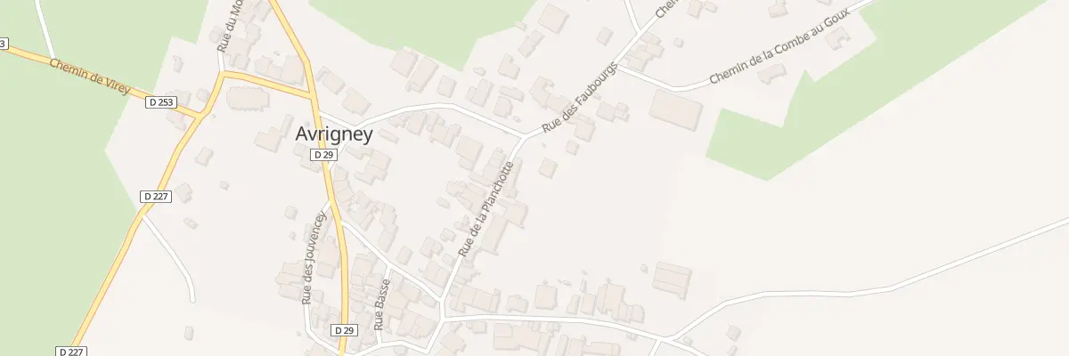 Plan du 12 Rue de la Planchotte à Avrigney-Virey