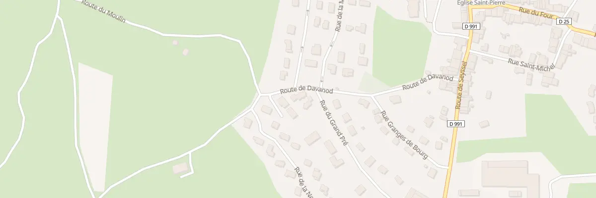 Plan du 5B Rte de Davanod à Billiat