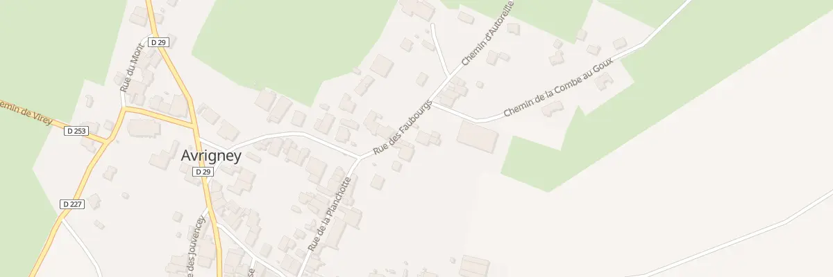 Plan du 16 Rue des Faubourgs à Avrigney-Virey