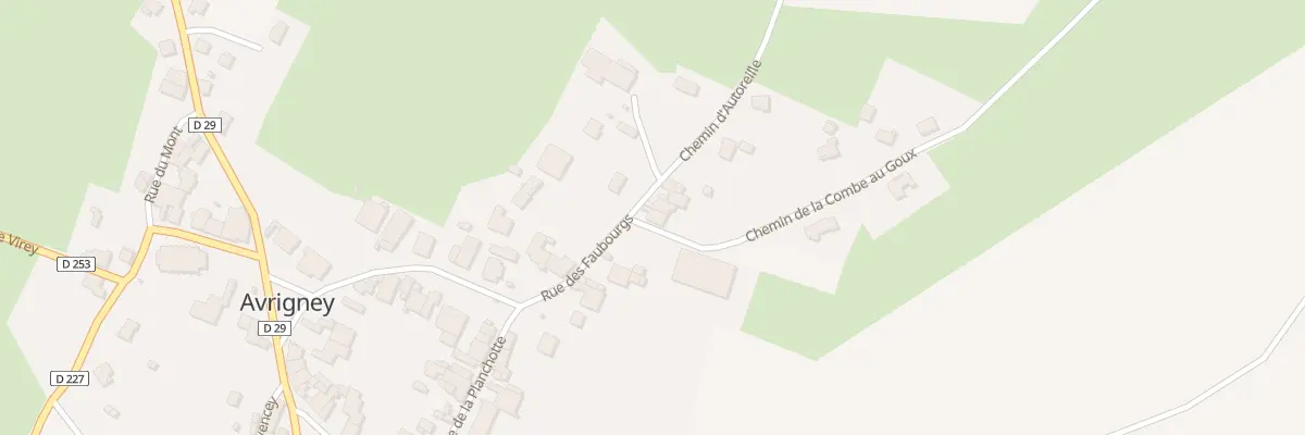 Plan du 18 Rue des Faubourgs à Avrigney-Virey