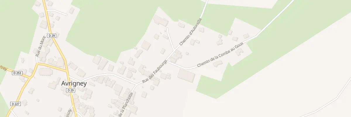 Plan du 18B Rue des Faubourgs à Avrigney-Virey