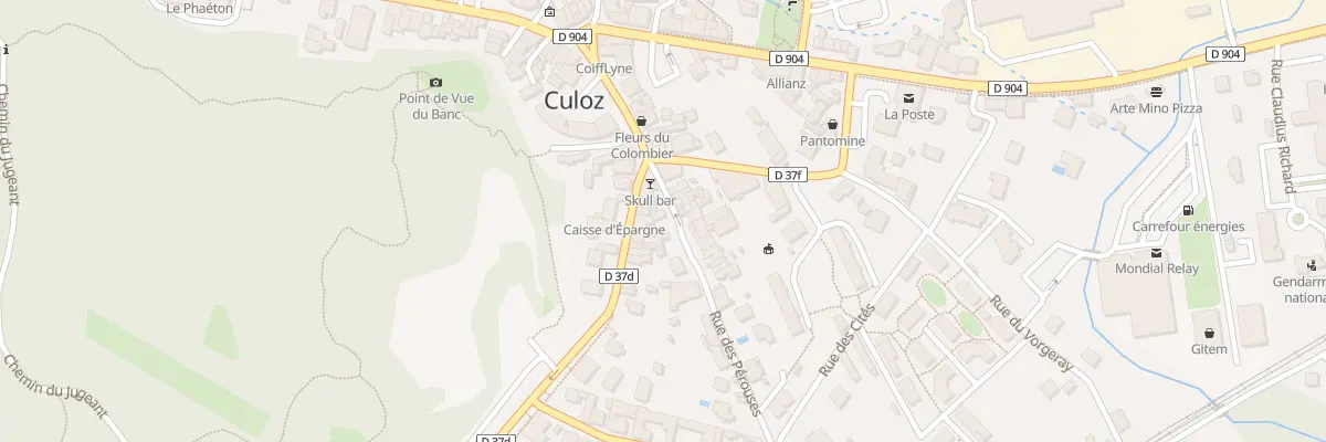 Plan du 2 Rue des Pérouses à Culoz-Béon