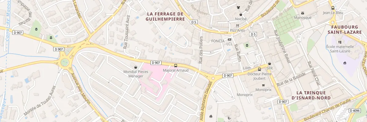 Plan du 2 Av du Majoral Raoul Arnaud à Manosque
