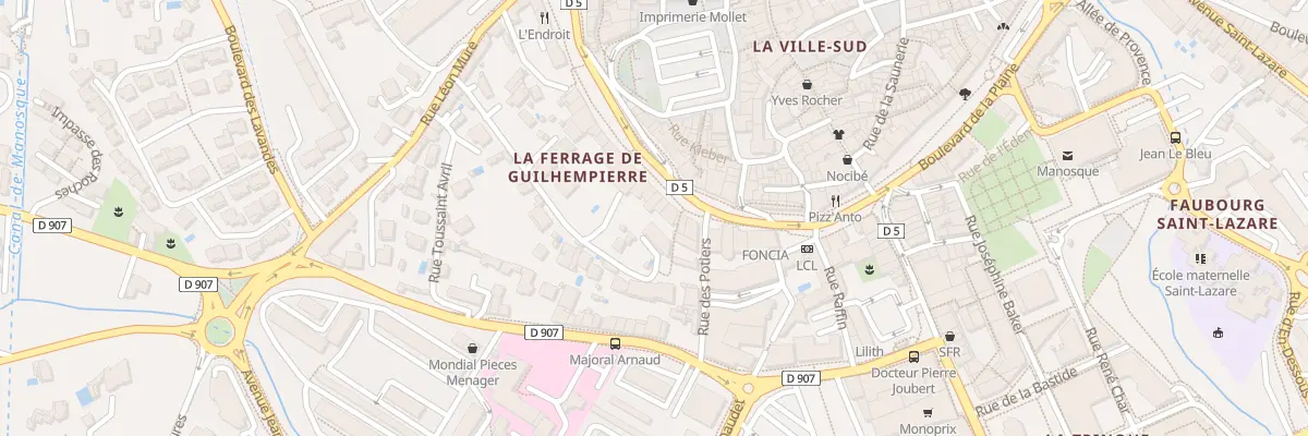 Plan du 17 Bd Élémir Bourges à Manosque