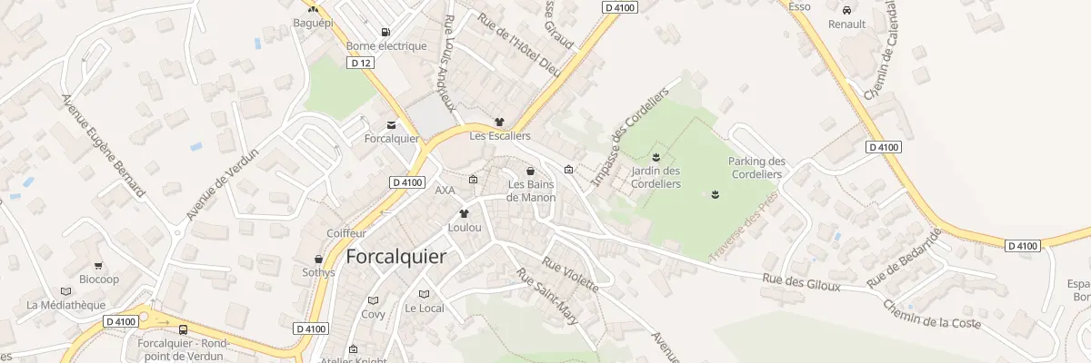 Plan du 1 Rem des Cordeliers à Forcalquier