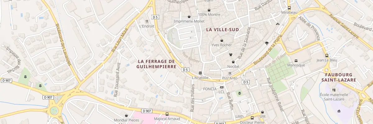 Plan du 14 Rue Kléber à Manosque